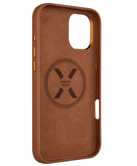Fixed MagLeather | Back cover | Apple | iPhone 16 Plus | Leather | Brown Fixed MagLeather | Back cover | Apple | iPhone 16 Plus | Leather | Brown