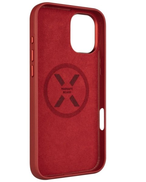 Fixed MagLeather | Back cover | Apple | iPhone 16 Plus | Leather | Red Fixed MagLeather | Back cover | Apple | iPhone 16 Plus | Leather | Red