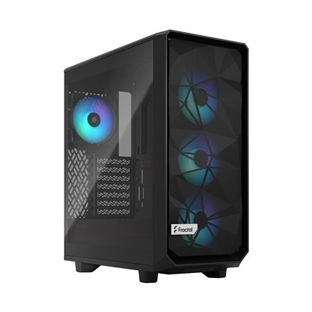 Fractal Design | Meshify 2 Compact Lite RGB | Okno boczne | Black TG Light | Mid-Tower | Zasilacz w zestawie Nie | ATX Fractal Design | Meshify 2 Compact Lite RGB | Okno boczne | Black TG Light | Mid-Tower | Zasilacz w zestawie Nie | ATX