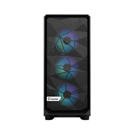Fractal Design | Meshify 2 Compact Lite RGB | Okno boczne | Black TG Light | Mid-Tower | Zasilacz w zestawie Nie | ATX Fractal Design | Meshify 2 Compact Lite RGB | Okno boczne | Black TG Light | Mid-Tower | Zasilacz w zestawie Nie | ATX