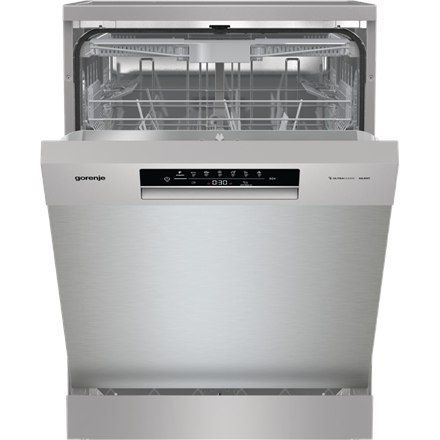 Gorenje | Zmywarka | GS643E90X | Wolnostojąca | Szerokość 59,9 cm | Liczba kompletów naczyń 16 | Liczba programów 6 | Klasa efek Gorenje | Zmywarka | GS643E90X | Wolnostojąca | Szerokość 59,9 cm | Liczba kompletów naczyń 16 | Liczba programów 6 | Klasa efek