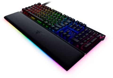 Klawiatura do gier Razer Huntsman V2 z optycznym przełącznikiem podświetleniem LED RGB, przewodowa, czarna, układ numeryczny, pr Klawiatura do gier Razer Huntsman V2 z optycznym przełącznikiem podświetleniem LED RGB, przewodowa, czarna, układ numeryczny, pr