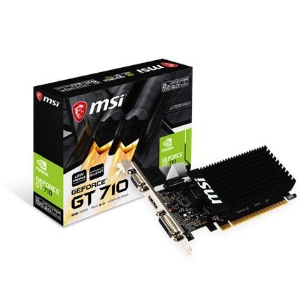 MSI | GT 710 2GD3H LP | NVIDIA | 2 GB | GeForce GT 710 | DDR3 | Porty DVI-D w ilości 1 | Porty HDMI w ilości 1 | PCI Express 2.0 MSI | GT 710 2GD3H LP | NVIDIA | 2 GB | GeForce GT 710 | DDR3 | Porty DVI-D w ilości 1 | Porty HDMI w ilości 1 | PCI Express 2.0