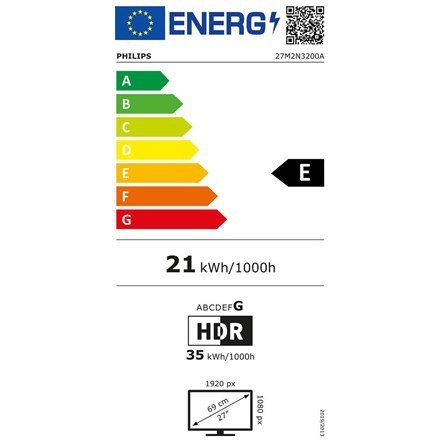 Philips 27M2N3200A/00 | 27 " | IPS | 16:9 | 165 Hz | 4 ms | 1920 x 1080 pixels | 250 cd/m² | HDMI ports quantity 2 Philips 27M2N3200A/00 | 27 " | IPS | 16:9 | 165 Hz | 4 ms | 1920 x 1080 pixels | 250 cd/m² | HDMI ports quantity 2