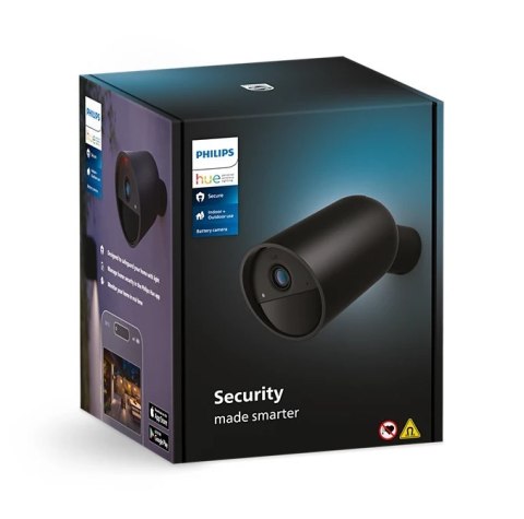 Philips Hue | Bezpieczna kamera akumulatorowa | Bullet | IP65 | Czarny Philips Hue | Bezpieczna kamera akumulatorowa | Bullet | IP65 | Czarny
