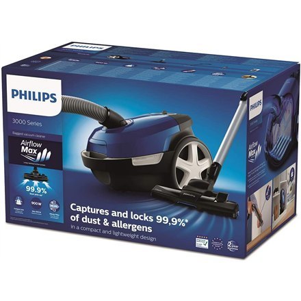 Philips | Seria 3000 XD3110/09 | Odkurzacz | Workowy | Moc 900 W | Pojemność na kurz 3 L | Niebieski Philips | Seria 3000 XD3110/09 | Odkurzacz | Workowy | Moc 900 W | Pojemność na kurz 3 L | Niebieski
