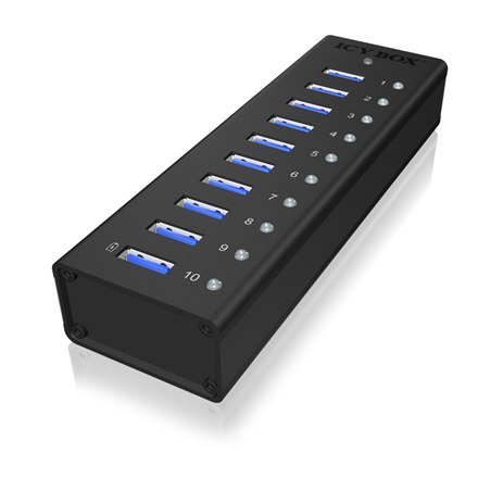 Raidsonic | 10-portowy koncentrator USB 3.0 | Icy Box IB-AC6110 Raidsonic | 10-portowy koncentrator USB 3.0 | Icy Box IB-AC6110