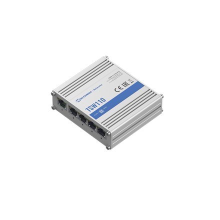 Teltonika | Switch | TSW110 | Niezarządzany | 1 Gbps (RJ-45) portów ilość 5 | 10 Gbps (RJ-45) portów ilość 0 | SFP portów ilość Teltonika | Switch | TSW110 | Niezarządzany | 1 Gbps (RJ-45) portów ilość 5 | 10 Gbps (RJ-45) portów ilość 0 | SFP portów ilość