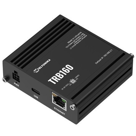 Teltonika TRB160 LTE Router: No WiFi, 4G LTE CAT 6 IoT GATEWAY, SIM, Enthernet port, USB Type-C Teltonika TRB160 LTE Router: No WiFi, 4G LTE CAT 6 IoT GATEWAY, SIM, Enthernet port, USB Type-C