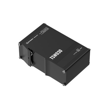 Teltonika TSW030 Unmanaged 8 ETH ports Ethernet Switch, 2-pin industrial DC power socket, 7 - 57 VDC, Integrated DIN rail bracke Teltonika TSW030 Unmanaged 8 ETH ports Ethernet Switch, 2-pin industrial DC power socket, 7 - 57 VDC, Integrated DIN rail bracke