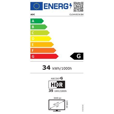 CU34V5CW/BK | 34 " | VA | 21:9 | 100 Hz | 4 ms | 3440 x 1440 pikseli | 1 port HDMI CU34V5CW/BK | 34 " | VA | 21:9 | 100 Hz | 4 ms | 3440 x 1440 pikseli | 1 port HDMI