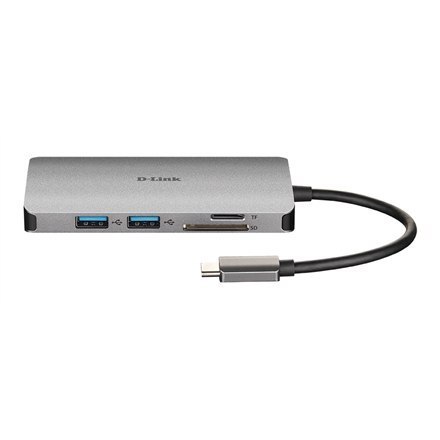 D-Link | Koncentrator USB-C 8 w 1 z HDMI/Ethernetem/Czytnikiem kart/Zasilaniem | DUB-M810 | Koncentrator USB | Miesiące gwarancj D-Link | Koncentrator USB-C 8 w 1 z HDMI/Ethernetem/Czytnikiem kart/Zasilaniem | DUB-M810 | Koncentrator USB | Miesiące gwarancj