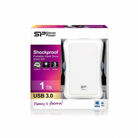 Silicon Power | Armor A30 1TB | 1000 GB | 2.5 " | USB 3.1 | Biały Silicon Power | Armor A30 1TB | 1000 GB | 2.5 " | USB 3.1 | Biały