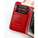 Skórzany portfel damski na zatrzask z RFID - Peterson