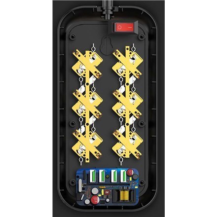 ColorWay CW-CHE64B Power Socket Colorway:6 plugs/4USB Black 2M ColorWay CW-CHE64B Power Socket Colorway:6 plugs/4USB Black 2M