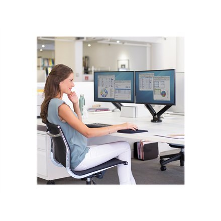 Fellowes arm for 2 monitors - Platinum black Fellowes arm for 2 monitors - Platinum black