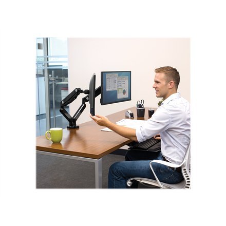 Fellowes arm for 2 monitors - Platinum black Fellowes arm for 2 monitors - Platinum black