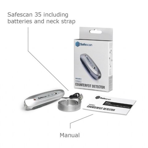 SAFESCAN 35 Grey Suitable for Banknotes, ID documents Number of detection points 3 SAFESCAN 35 Grey Suitable for Banknotes, ID documents Number of detection points 3