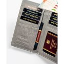Skórzany portfel damski zamykany biglem i zatrzaskiem - Peterson