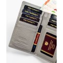 Skórzany portfel damski zamykany biglem i zatrzaskiem, wyposażony w system RFID - Peterson