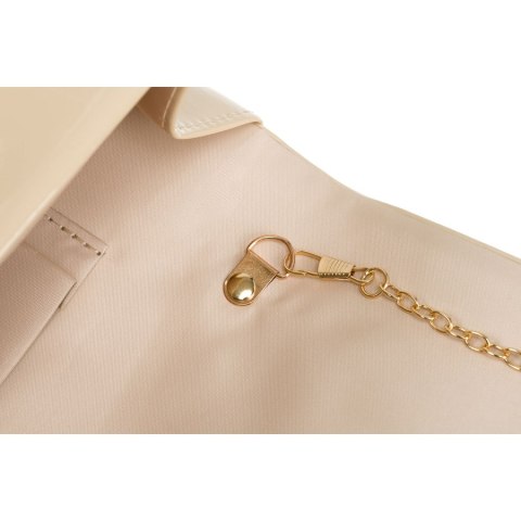 Beżowa, elegancka kopertówka damska wykonana ze skóry ekologicznej - Rovicky Beżowa, elegancka kopertówka damska wykonana ze skóry ekologicznej - Rovicky