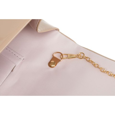 Elegancka kopertówka damska w beżowym kolorze wykonana ze skóry ekologicznej - Rovicky Elegancka kopertówka damska w beżowym kolorze wykonana ze skóry ekologicznej - Rovicky