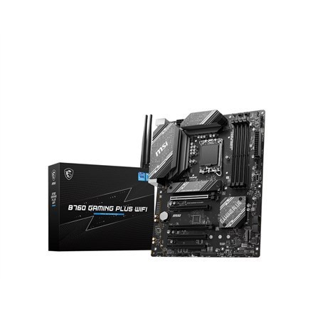 MSI | B760 GAMING PLUS WIFI | Gniazdo procesora LGA1700 | Typ chipsetu Intel B760 | Obsługiwana technologia pamięci RAM DDR5 SDR MSI | B760 GAMING PLUS WIFI | Gniazdo procesora LGA1700 | Typ chipsetu Intel B760 | Obsługiwana technologia pamięci RAM DDR5 SDR