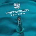 Pojemny plecak z poliestru w niebieskim kolorze z licznymi dodatkowymi kieszonkami - Peterson