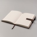 Zestaw prezentowy: brązowy notes A5 w linie i długopis z czarnym wkładem - Peterson