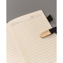 Zestaw prezentowy: czarny, elegancki notes A5 w linie i długopis z czarnym wkładem - Peterson