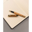 Zestaw prezentowy: czarny, elegancki notes A5 w linie i długopis z czarnym wkładem - Peterson