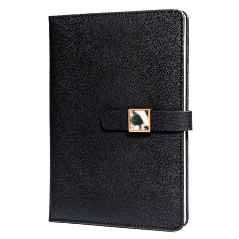 Zestaw prezentowy: czarny notes w linie z magnetycznym zapięciem i długopis z czarnym wkładem - Peterson Zestaw prezentowy: czarny notes w linie z magnetycznym zapięciem i długopis z czarnym wkładem - Peterson