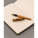 Zestaw prezentowy: elegancki, granatowy notes A5 w linie i długopis z czarnym wkładem - Peterson