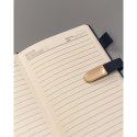 Zestaw prezentowy: elegancki, granatowy notes A5 w linie i długopis z czarnym wkładem - Peterson