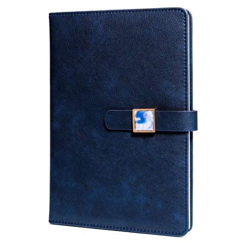 Zestaw prezentowy: granatowy notes w linie i czarny długopis z czarnym wkładem - Peterson Zestaw prezentowy: granatowy notes w linie i czarny długopis z czarnym wkładem - Peterson