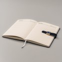 Zestaw prezentowy: granatowy notes w linie i czarny długopis z czarnym wkładem - Peterson