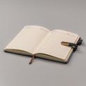 Zestaw prezentowy: szary notes A5 i długopis z czarnym wkładem - Peterson