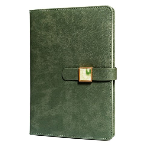 Zestaw prezentowy: zielony notes z magnetycznym zapięciem i czarny długopis z czarnym wkładem - Peterson Zestaw prezentowy: zielony notes z magnetycznym zapięciem i czarny długopis z czarnym wkładem - Peterson