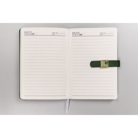 Zestaw prezentowy: zielony notes z magnetycznym zapięciem i czarny długopis z czarnym wkładem - Peterson Zestaw prezentowy: zielony notes z magnetycznym zapięciem i czarny długopis z czarnym wkładem - Peterson