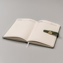 Zestaw prezentowy: zielony notes z magnetycznym zapięciem i czarny długopis z czarnym wkładem - Peterson