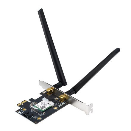 Asus | Adapter Wi-Fi, Tri-Band, Adapter Wi-Fi 6E | PCE-AXE5400 | 802.11ax | 574/2402/2042 Mbit/s | Mbit/s | Porty Ethernet LAN ( Asus | Adapter Wi-Fi, Tri-Band, Adapter Wi-Fi 6E | PCE-AXE5400 | 802.11ax | 574/2402/2042 Mbit/s | Mbit/s | Porty Ethernet LAN (