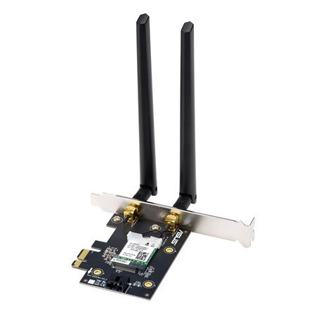 Asus | Adapter Wi-Fi, Tri-Band, Adapter Wi-Fi 6E | PCE-AXE5400 | 802.11ax | 574/2402/2042 Mbit/s | Mbit/s | Porty Ethernet LAN ( Asus | Adapter Wi-Fi, Tri-Band, Adapter Wi-Fi 6E | PCE-AXE5400 | 802.11ax | 574/2402/2042 Mbit/s | Mbit/s | Porty Ethernet LAN (