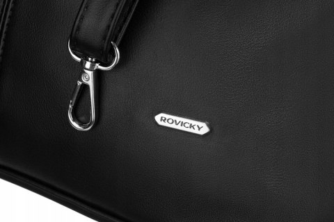 Klasyczna shopperka damska ze skóry ekologicznej - Rovicky Klasyczna shopperka damska ze skóry ekologicznej - Rovicky