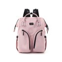 Plecak typu mommy bag w różowym kolorze wyposażony w wiele praktycznych kieszeni - Himawari