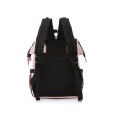 Plecak typu mommy bag w różowym kolorze wyposażony w wiele praktycznych kieszeni - Himawari