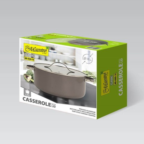 Garnek z pokrywką 18 cm 1,9L MAESTRO MR-4009-18 Garnek z pokrywką 18 cm 1,9L MAESTRO MR-4009-18