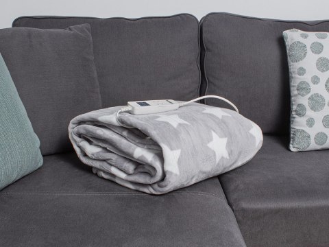 Koc elektryczny NOVEEN EB651 Grey Star super miękki 180x130cm Koc elektryczny NOVEEN EB651 Grey Star super miękki 180x130cm