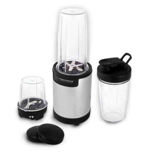 Blender sportowy do mielenia Esperanza NUTRI BOMB EKM030 (900W; kolor czarno-srebrny) Blender sportowy do mielenia Esperanza NUTRI BOMB EKM030 (900W; kolor czarno-srebrny)