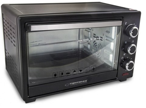 Mini piekarnik z konwekcją i rożnem Esperanza NAPOLI EKO006 (Pokrętło; 1600W; kolor czarny) Mini piekarnik z konwekcją i rożnem Esperanza NAPOLI EKO006 (Pokrętło; 1600W; kolor czarny)