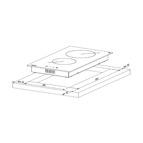 Płyta ceramiczna AKPO PKA 30 830/2 biała Płyta ceramiczna AKPO PKA 30 830/2 biała